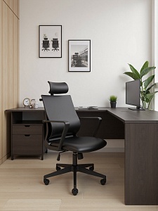 Офисное кресло CHAIRMAN 545, экокожа, черный